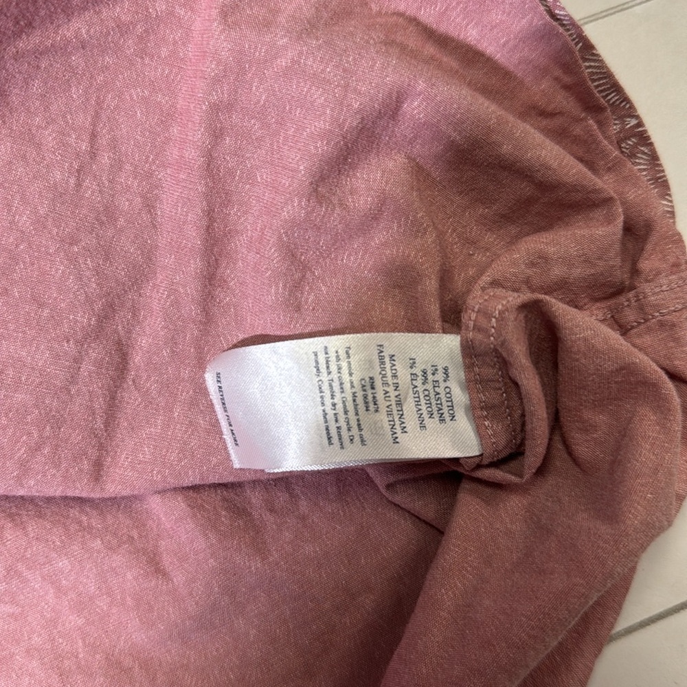 Faherty mens XL purple geo pattern cotton blend short sleeve oxford shirt EUC - Picture 4 of 4